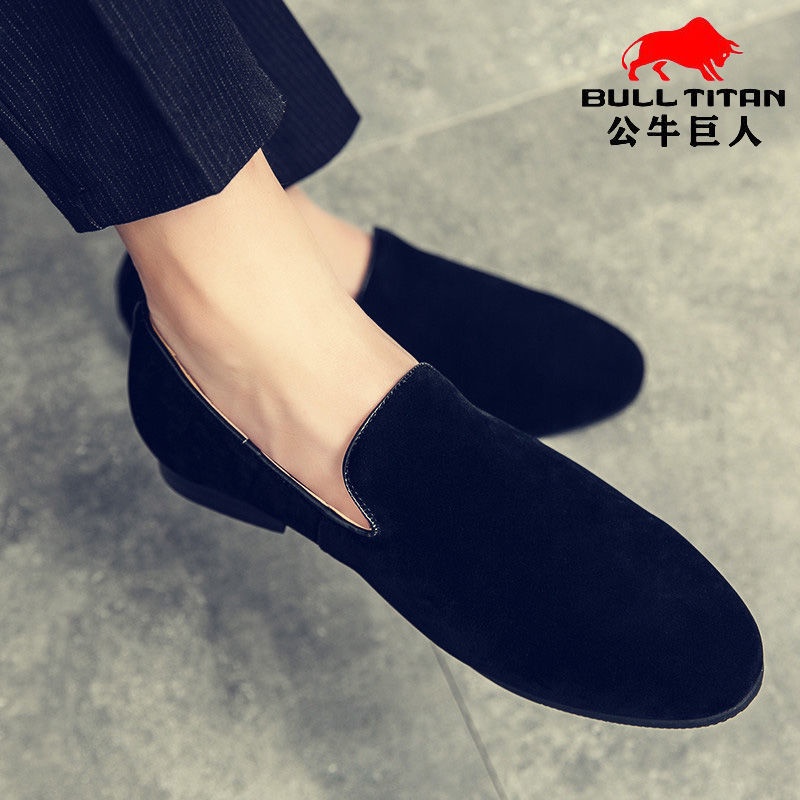 Giày Lười Da Lộn Mũi Nhọn Thời Trang Cho Nam