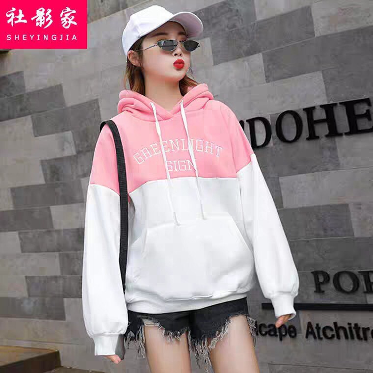 Áo khoác nỉ  NỈ hoodie nữ hình thật phối màu đẹp