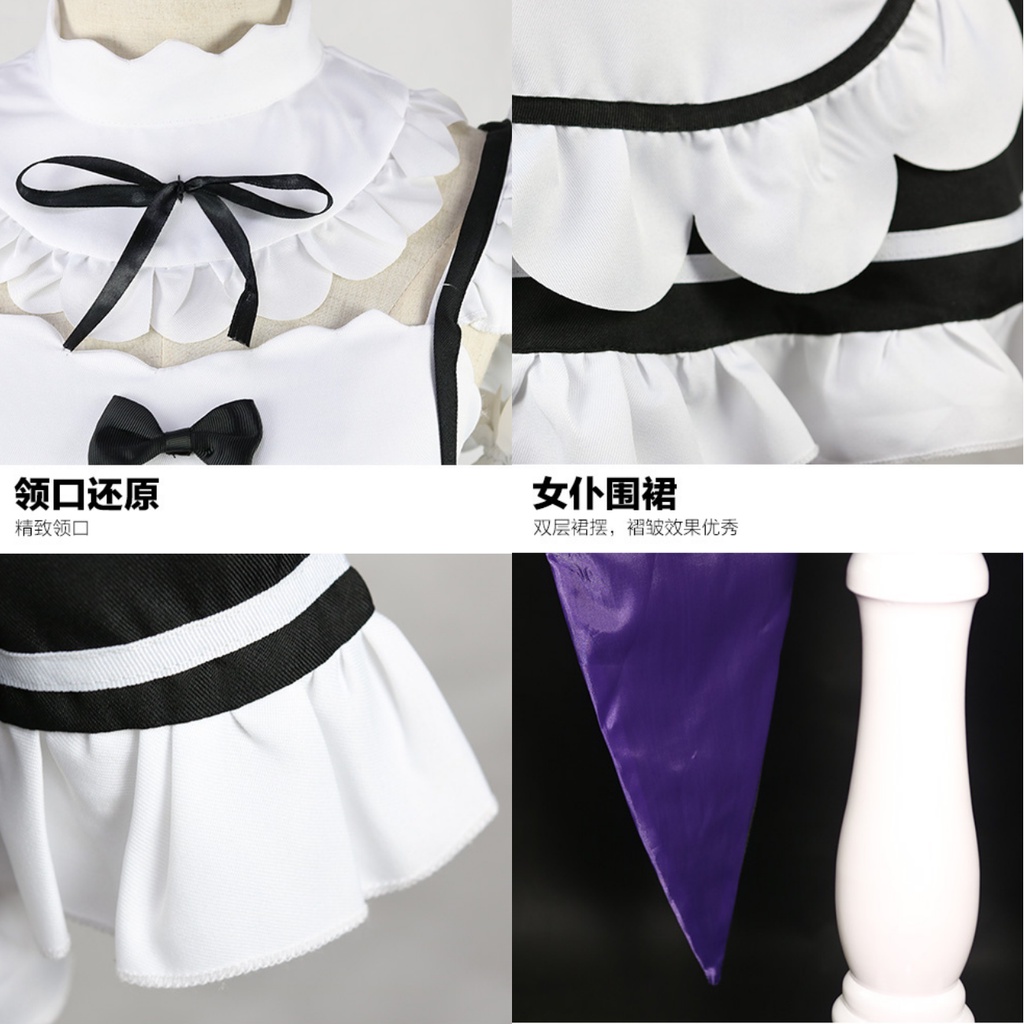 Set đồ cosplay Ram Rem re:zero hầu gái váy maid
