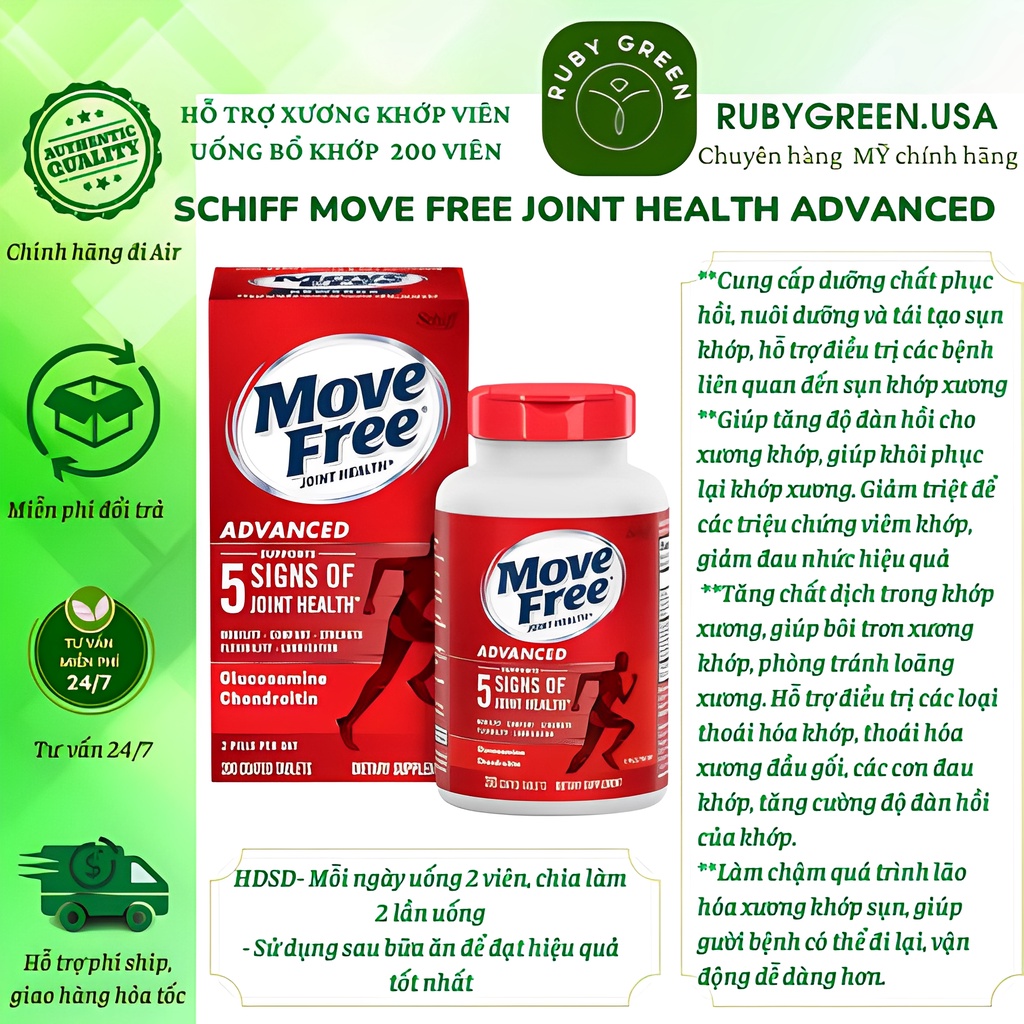 Viên Uống Bổ Khớp Move Free Joint Health 200 viên