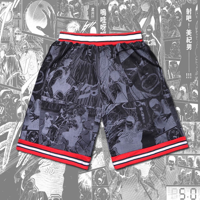 Bộ Đồ Bóng Rổ Áo Sát Nách Phối Quần Short Họa Tiết Slam Dunk Số 10 Hanamichi Sakuragi Cá Tính