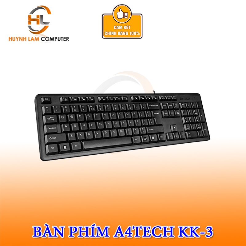 Bàn phím có dây A4TECH KK-3 - Hàng Chính Hãng