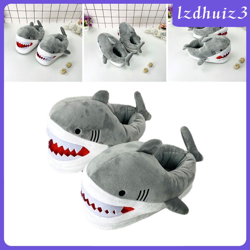 Dép Đi Trong Nhà Đế Mềm Dày Thoải Mái Hình Cá Mập Hoạt Hình Dễ Thương Mùa Đông Cho Cặp Đôi Nam Và Nữ