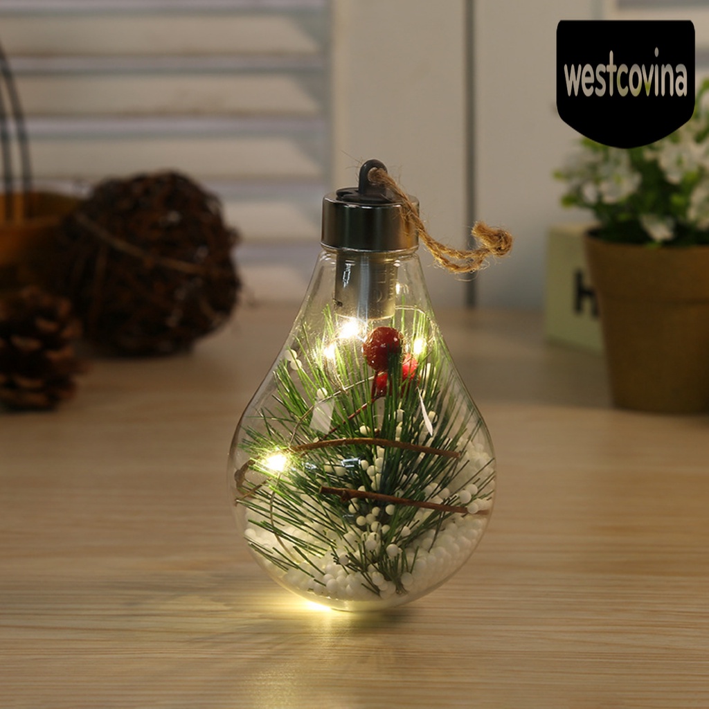 [Hot]☀ Đèn Ngủ Hình Quả Cầu Trong Suốt Chống Mòn Dùng Trang Trí Cây Thông Giáng Sinh