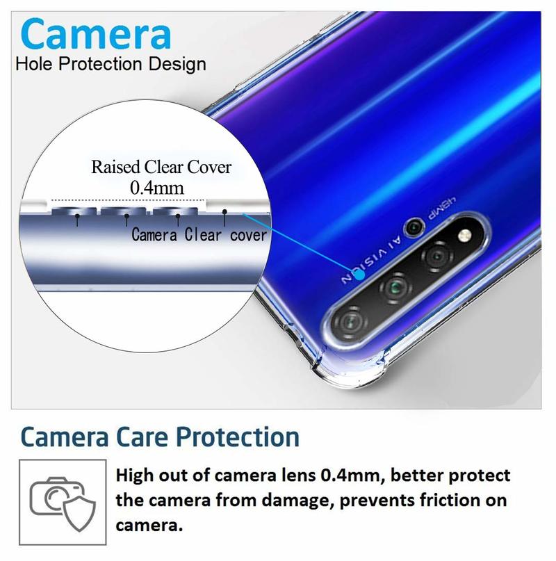 For Huawei Nova 7 Pro 7i Nova 7 6 SE 5T Nova 4 4e 3 3i 3e 2i Y6 Y7 Pro Prime 2019 Case Anti-fall Crystal Clear Silicone Phone Cover