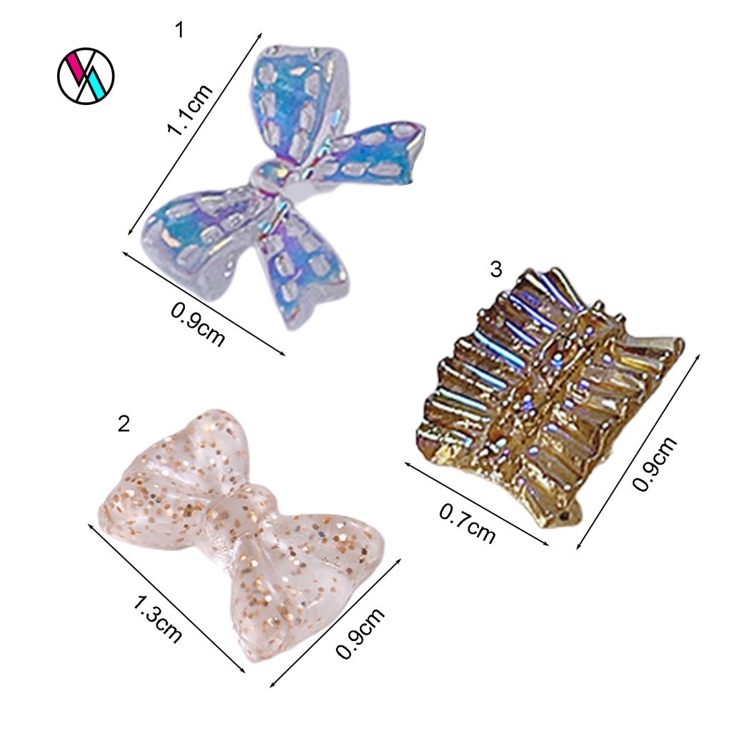 Set 20 nơ đính móng tay đủ màu