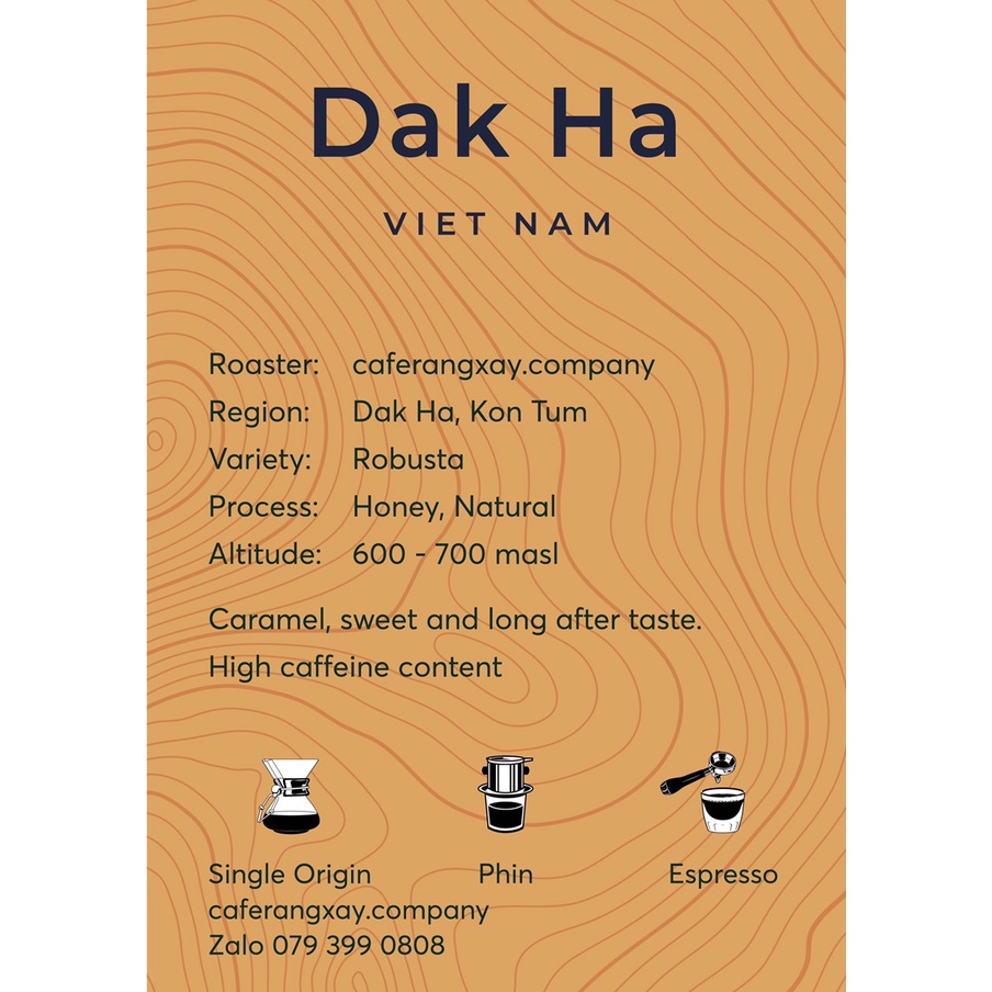 Cà phê Honey Robusta huyện DakHa, Kontum thượng hạng 300g 500g - Xưởng rang cafe sạch Sài Gòn.