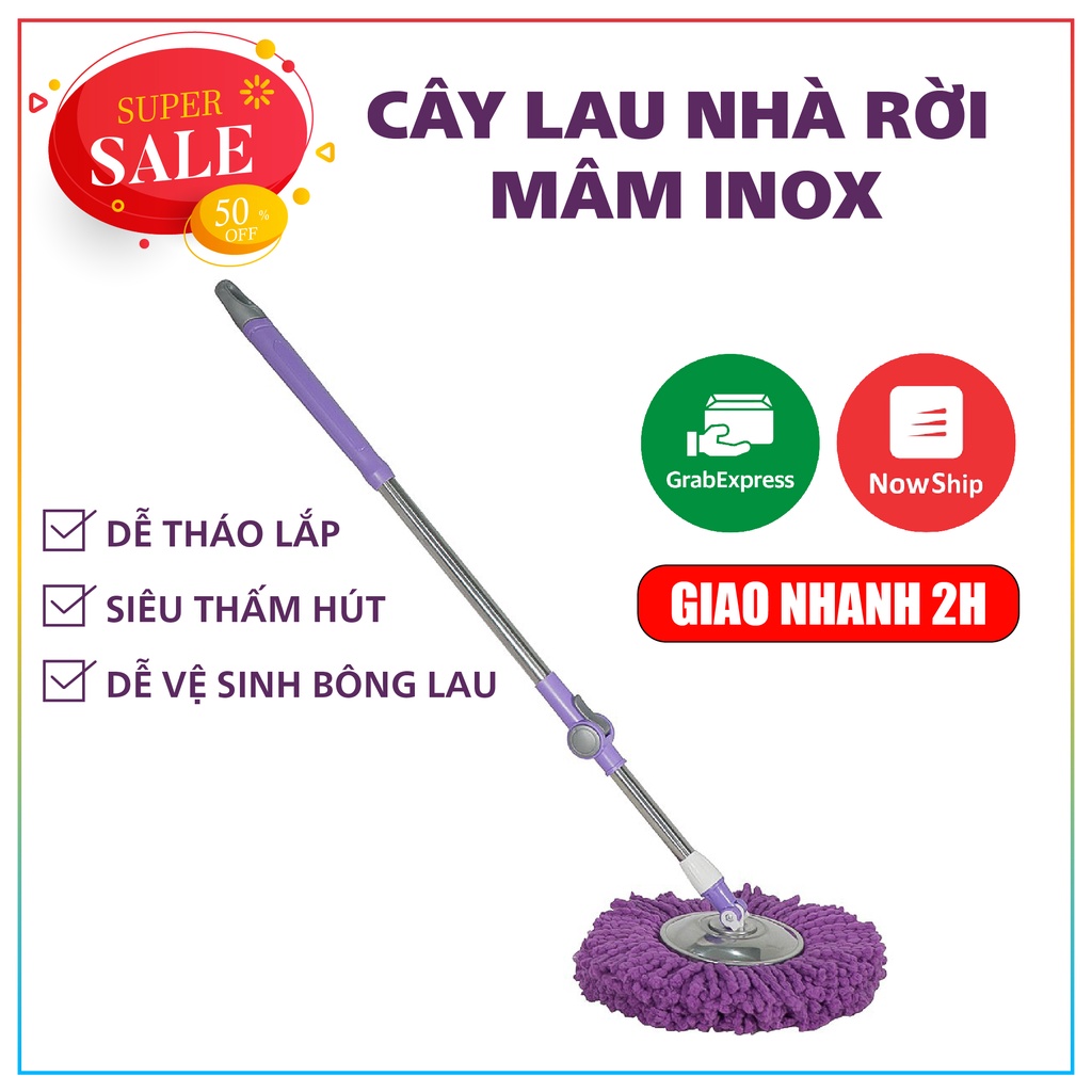 Cây lau nhà rời xoay 360 độ