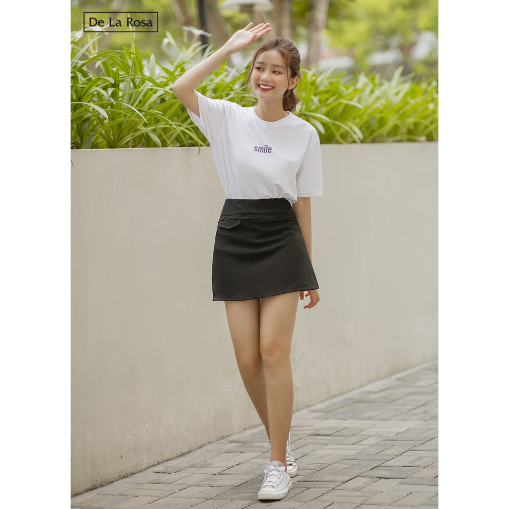 Áo thun cổ tròn in chữ smile - De La Rosa | BigBuy360 - bigbuy360.vn