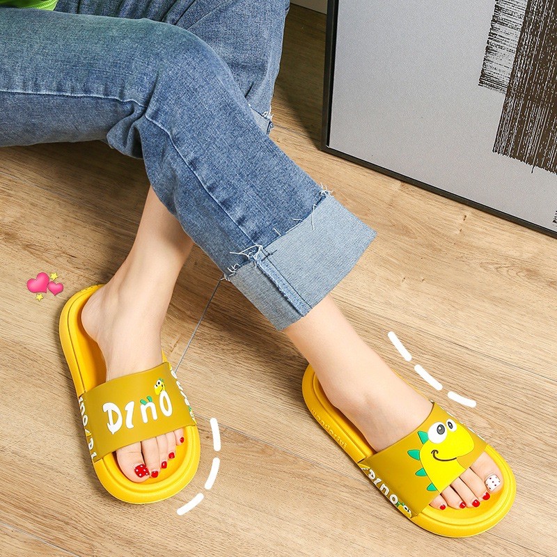 Dép quai ngang Khủng long DINO SMELL đế dẻo đế mềm thời trang đi chơi đi trong nhà Size 36-43