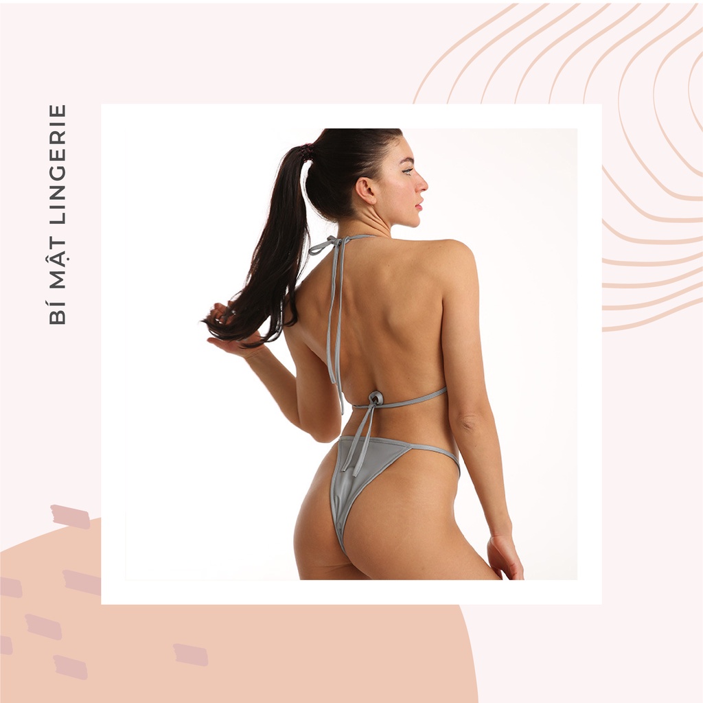 Bikini đồ bơi 2 mảnh lọt khe sexy phản quang hologram cháy nhất party 2023
