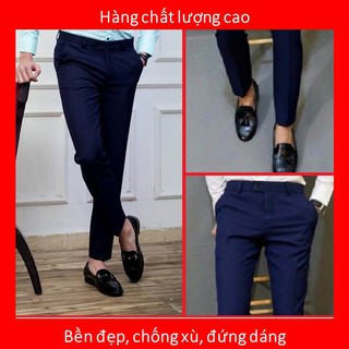 Combo 2 quần âu nam cao cấp vải co giãn màu Than kèm 1 áo sơ mi nam trắng