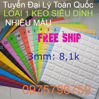 Combo 20 tấm xốp dán tường Khổ lớn 70x77cm