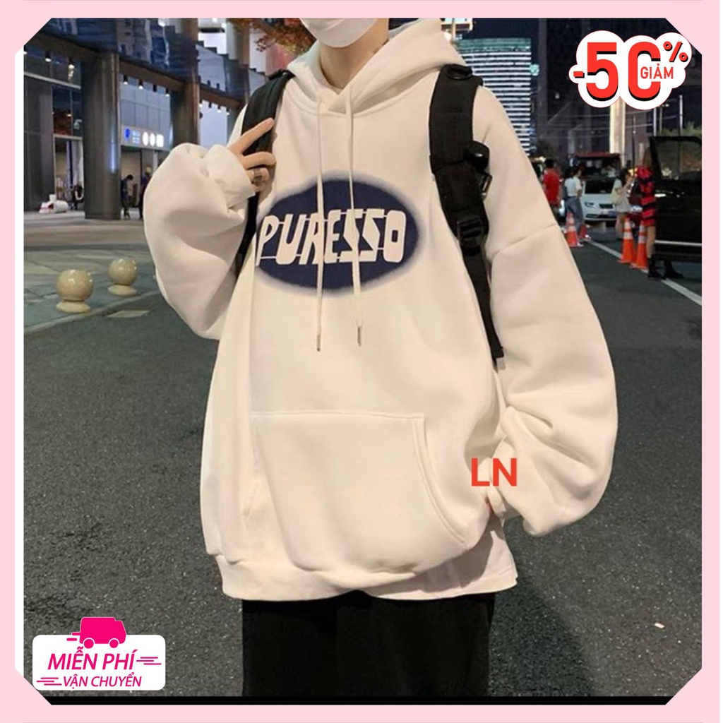 Áo hoodie nam nữ phong cách ovesize PURESSE vải dày from rộng unisex nỉ bông | BigBuy360 - bigbuy360.vn