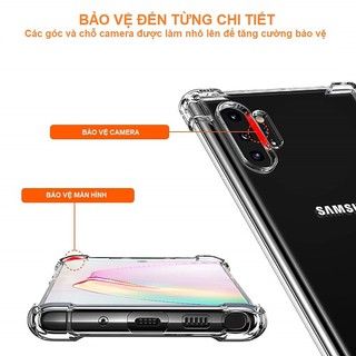 Ốp lưng Samsung Galaxy note 10/note 10 plus chống sốc trong suốt
