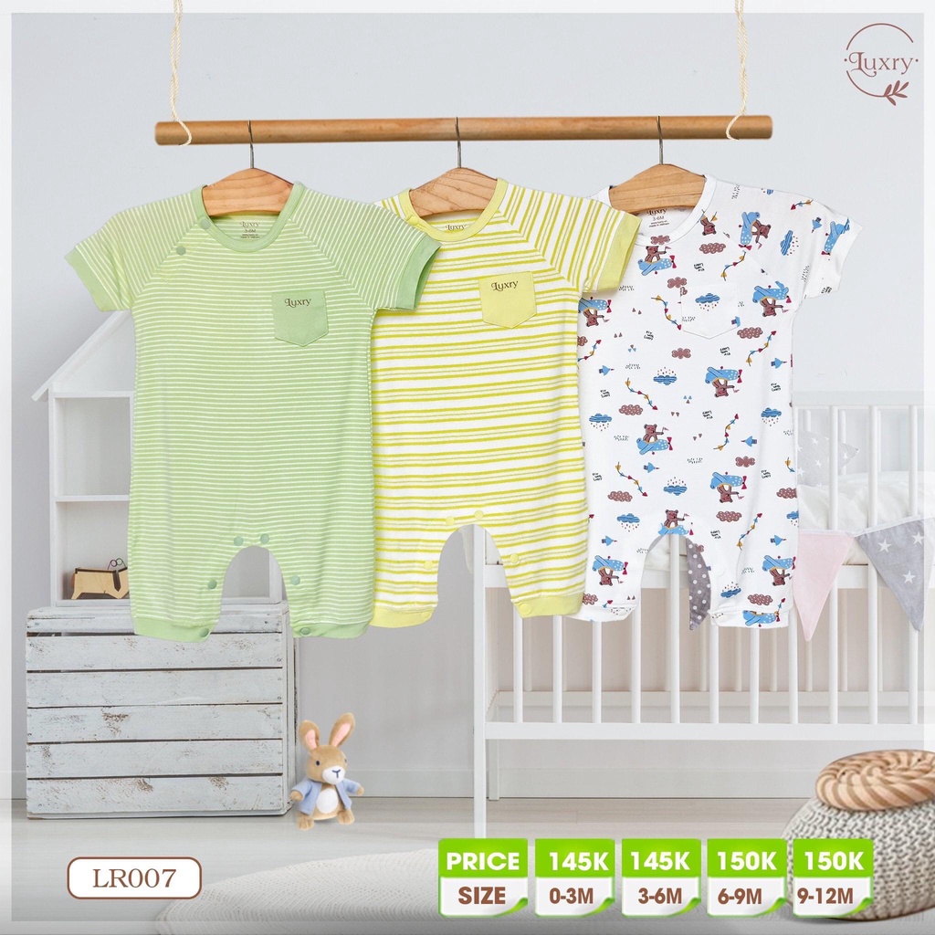 Bộ body cộc Luxry phối sọc đơn giản nhưng giúp bé luôn tự tin khi diện đồ