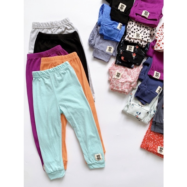 Set 4 quần thun dài cho bé trai bé gái size từ 10-20 cân