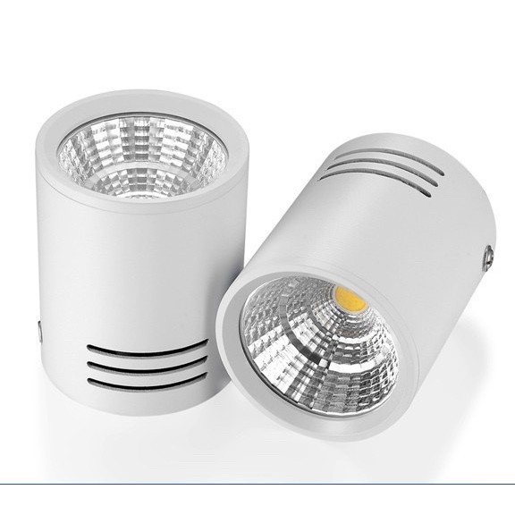 Đèn ống bơ ốp trần nổi 12W ánh sáng vàng, trắng, 3 màu - Đèn lon ốp ban công phong cách hiện đại