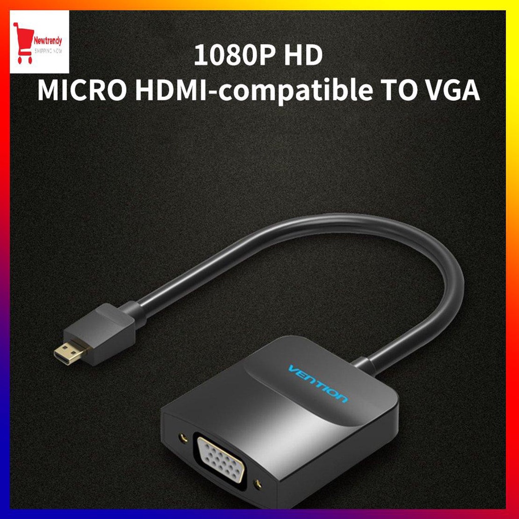 VENTION Đầu Chuyển Đổi Cổng Micro Hdmi Sang Vga 0.15m (0605) Màu Đen