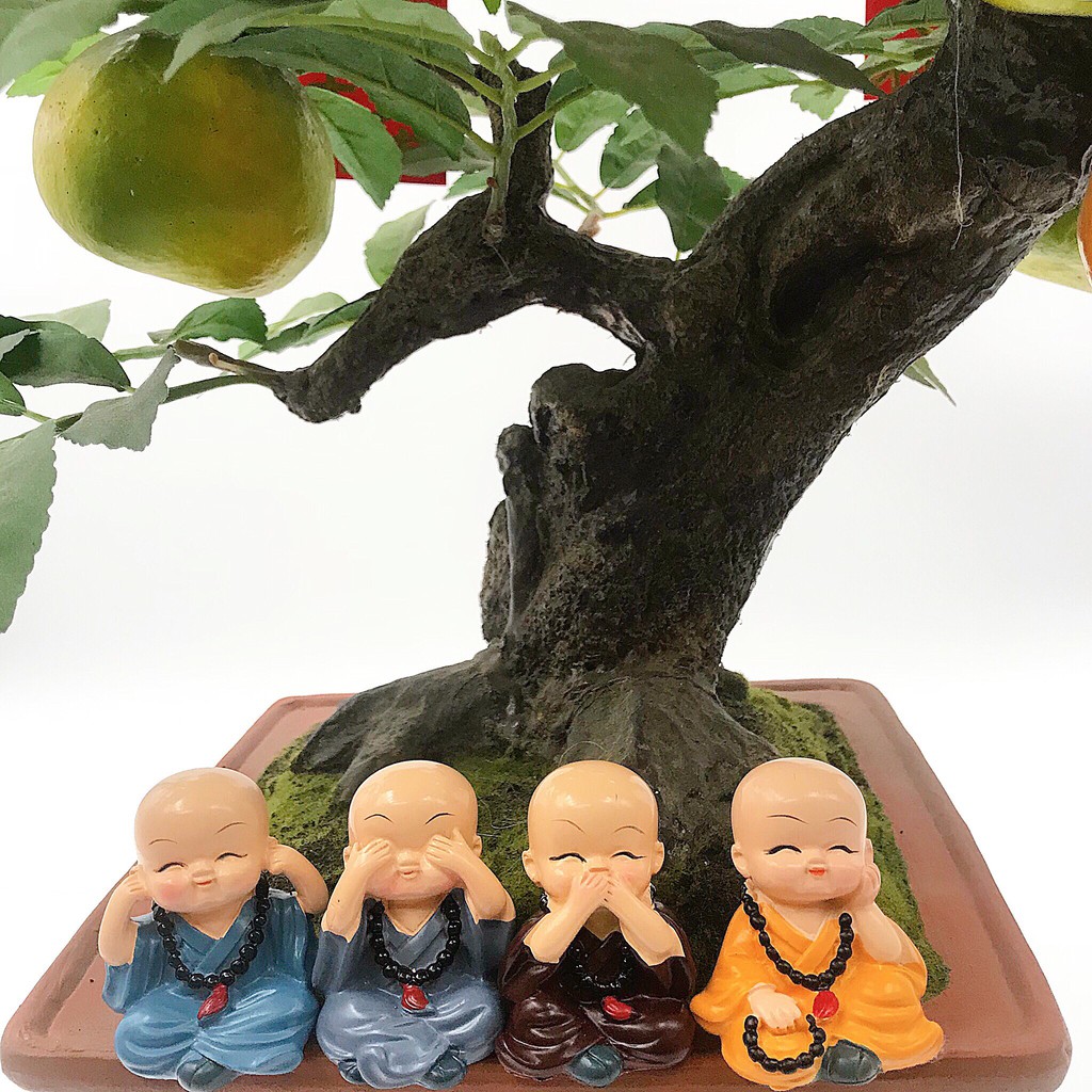 Bộ tượng 4 chú tiểu Tứ Không vật phẩm phong thủy | BigBuy360 - bigbuy360.vn