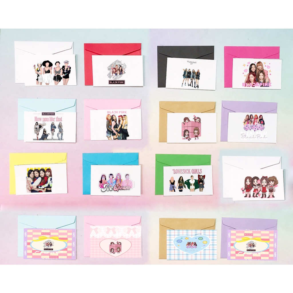 Thiệp sinh nhật blackpink TSN3 thiệp quà tặng thiếp mini kèm phong bì
