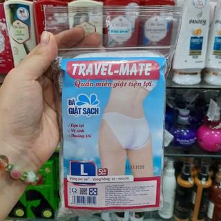 1 Gói Quần Lót Giấy Travel Mate Nữ Size M/L/XL (5 Cái/ 1gói)(ib chọn size)
