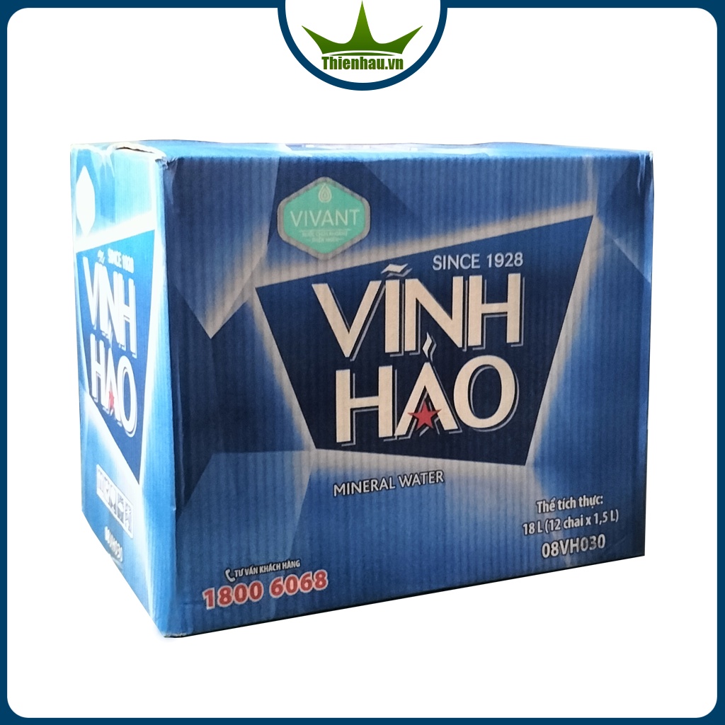 Thùng nước khoáng Vĩnh Hảo 1.5 lít