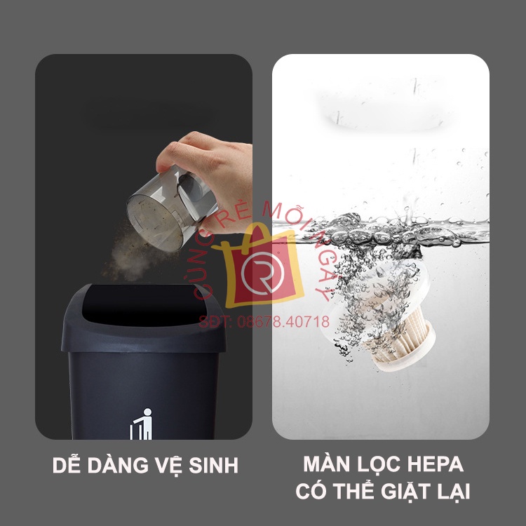 Máy hút bụi không dây cầm tay hút 9000 Pa, hút bụi cầm tay trên ô tô với công suất cao
