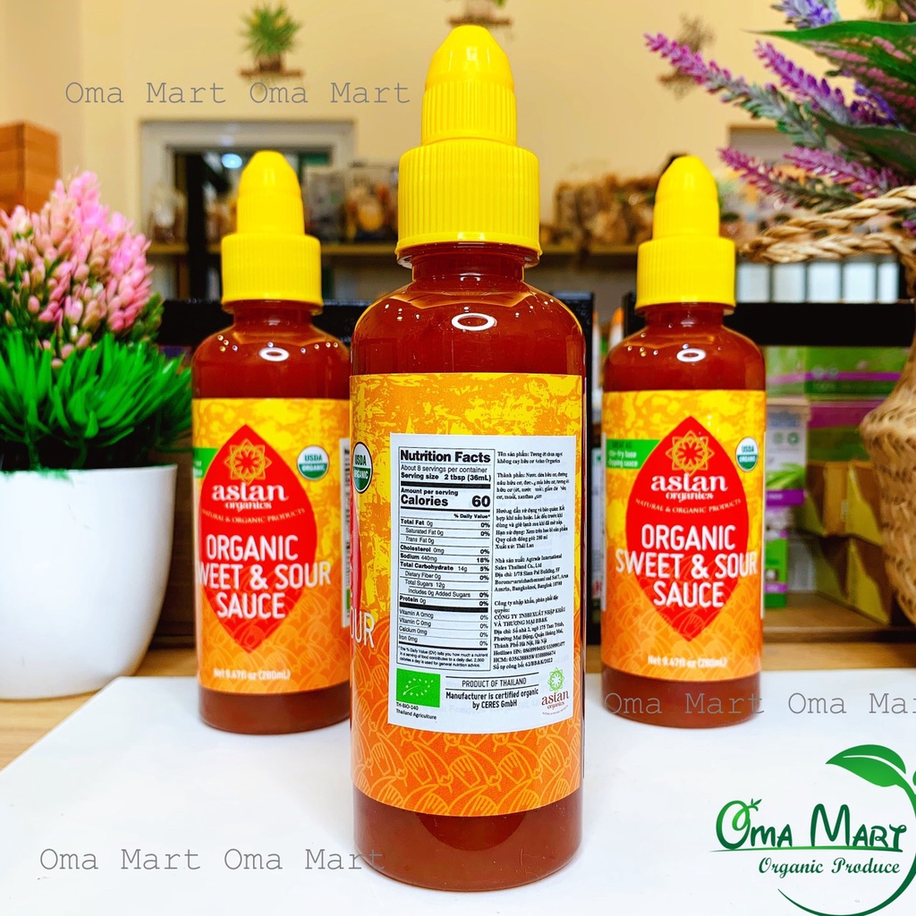 [Bé ăn dặm] Tương ớt chua ngọt không cay hữu cơ Asian Organics 280g