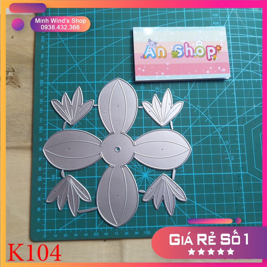 K86, K104 - Khuôn Kim Loại Cắt Hoa Thược Dược Lùn 2 Size To Nhỏ