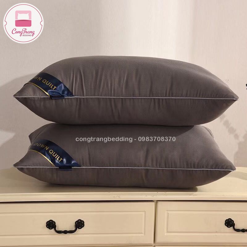 Ruột gối đầu cao cấp Pillow Ép Hơi, Có Khoá Kéo - Nhiều Màu Tiêu Chuẩn 5* -  Kích Thước 45x65cm