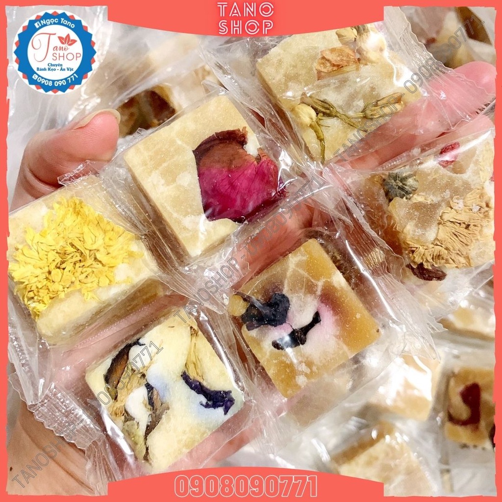 1 kg Trà hoa cúc đường phèn viên nén - nhiều loại hoa