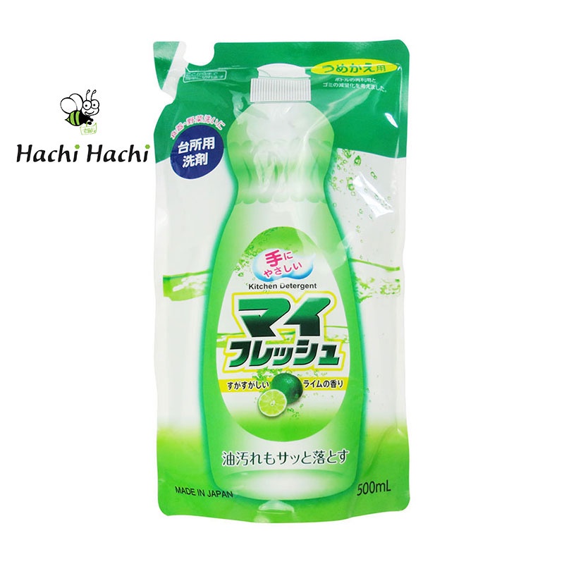 Nước rửa chén trung tính hương chanh ROCKET SOAP 500ml (túi refill) - Hachi Hachi Japan Shop
