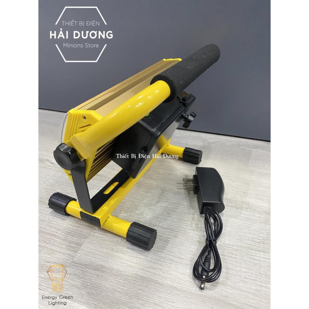 Pha Led Siêu Sáng Di Động 100w Pin Sạc Tích Điện W812 - Dung Lượng Pin Lớn - 4 Chế Độ Sáng - Có video