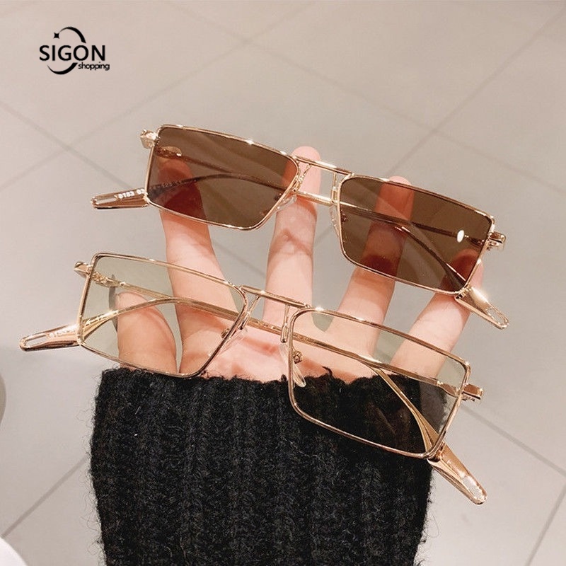 Kính Mát Gọng Chữ Nhật Chống Tia Uv400 Thời Trang Dành Cho Các Cặp Đôi