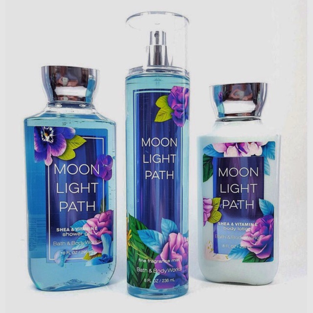 Moonlight Path | Bộ Sản Phẩm Tắm Dưỡng Xịt Thơm Toàn Thân Lưu Hương Mịn Da Bath & Body Works