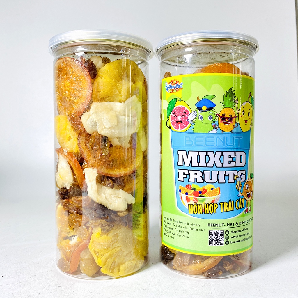 Mixedfruit trái cây sấy dẻo - Hỗn hợp trái cây sấy khô - Đồ ăn vặt Healthy BeeNut