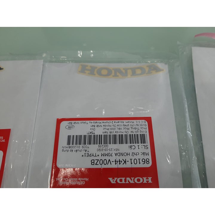 Tem Honda Cong 70mm Chính Hãng Honda việt nam