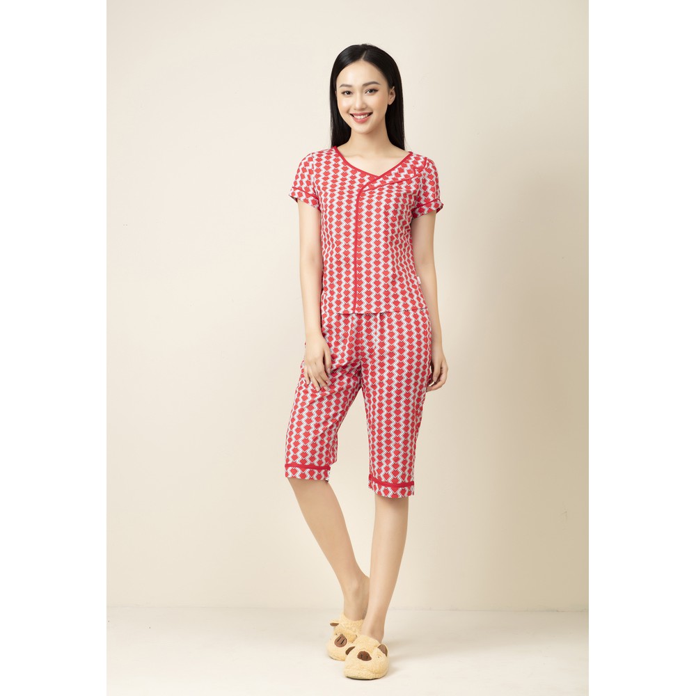 [Mã WAYOLO giảm 20% đơn 99k] Bộ đồ mặc nhà cao cấp Sweeten your life hồng chấm bi boi lụa mềm mại | BigBuy360 - bigbuy360.vn