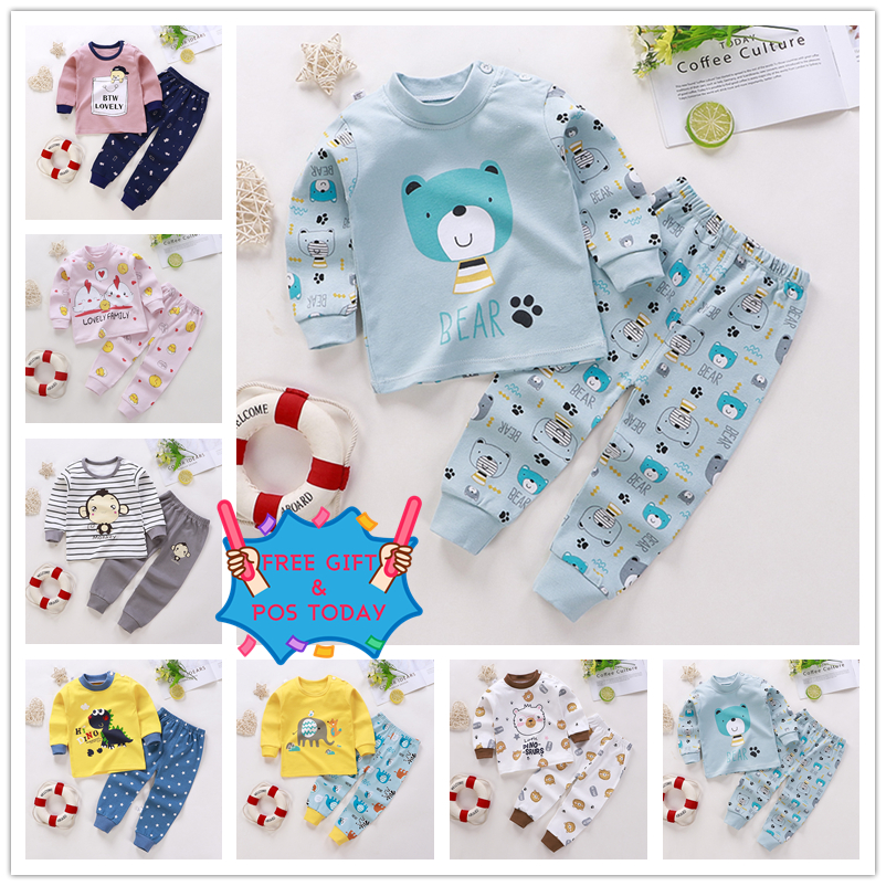 Bộ Đồ Ngủ Pijama Dài Tay 2 Món Cho Bé