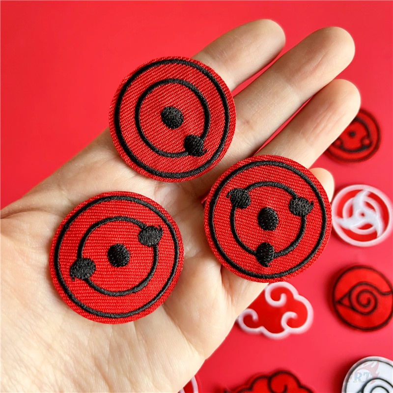 ♥ Miếng Dán Ủi Thêu Hình Biểu Tượng Uchiha Sharingan - Naruto ♥ 1 Sticker Ủi Thêu Hình Anime