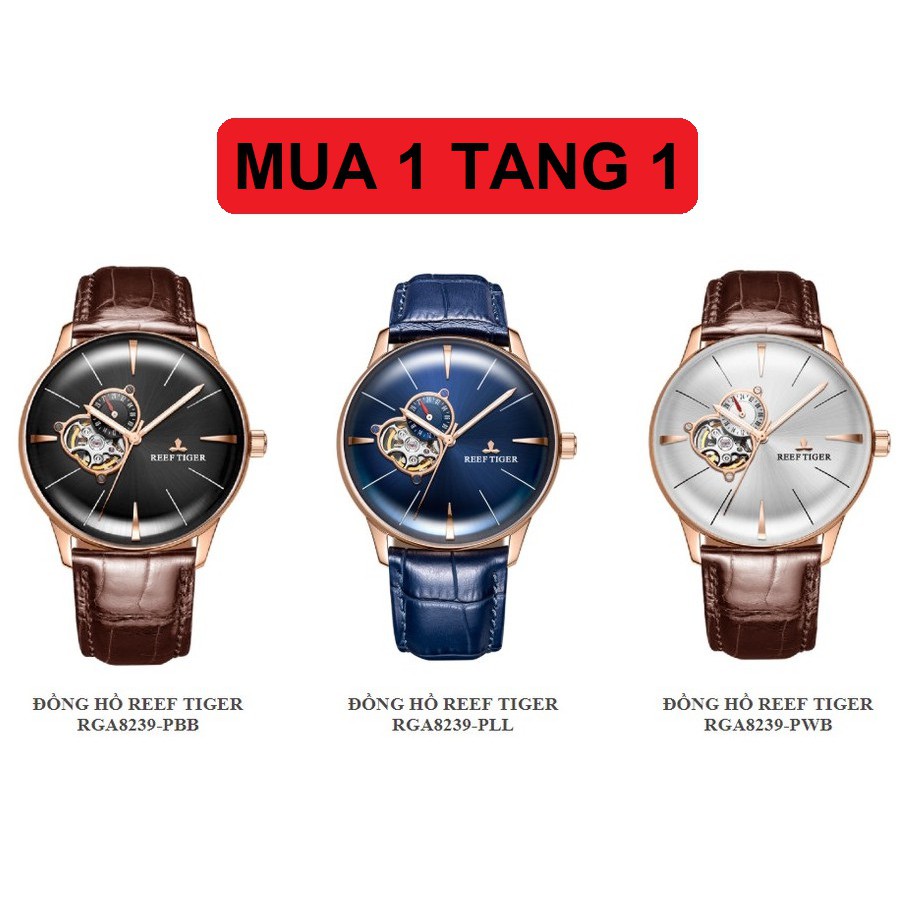 Đồng hồ nam Reef Tiger RGA8239  kính sapphire cong tràn viền