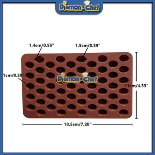 Khuôn Silicon Socola/Thạch/Kẹo 55 Hạt Cà Phê
