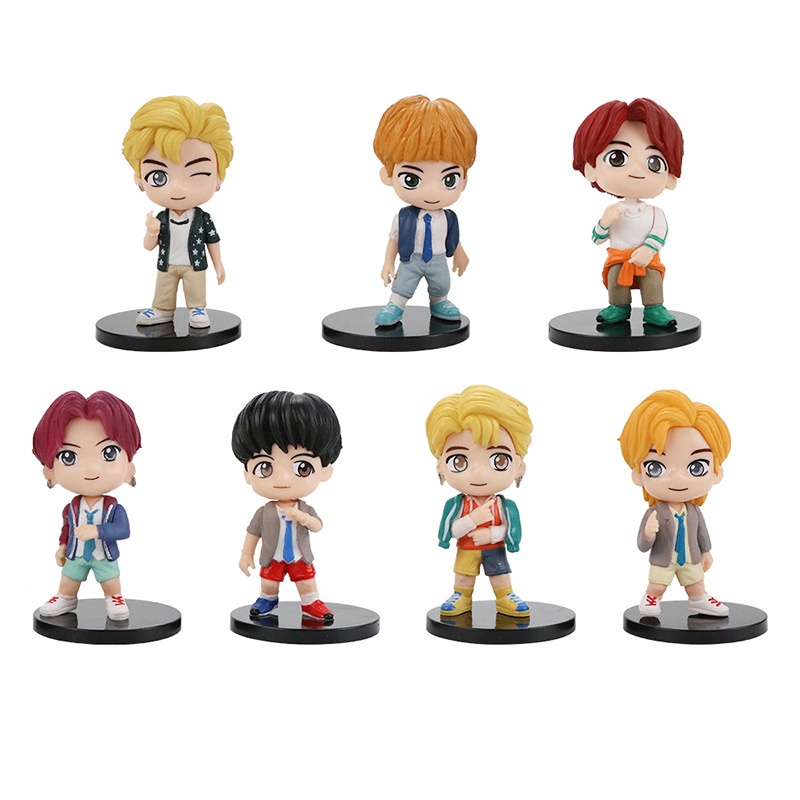 Mô Hình Nhân Vật BTS Mini X Mattel pop-up V Jimin SUGA Jin RM Hope Jung kook Bằng PVC