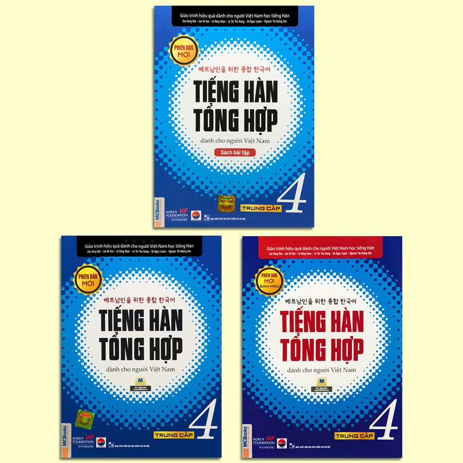 Sách - Tiếng Hàn Tổng Hợp Dành Cho Người Việt Nam - Trung Cấp 4 Phiên Bản Mới (3 quyển lẻ tùy chọn)