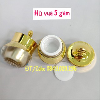 Bộ 50 hũ chiết 5g nắp núm cao cấp màu vàng