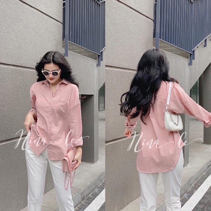 Sơ Mi Đũi Một Túi Tay Dài Cao Cấp Mềm Mịn Ít Nhăn Nhiều Màu Kèm Ảnh Thật Mã 5454🌈 Chizi Shop