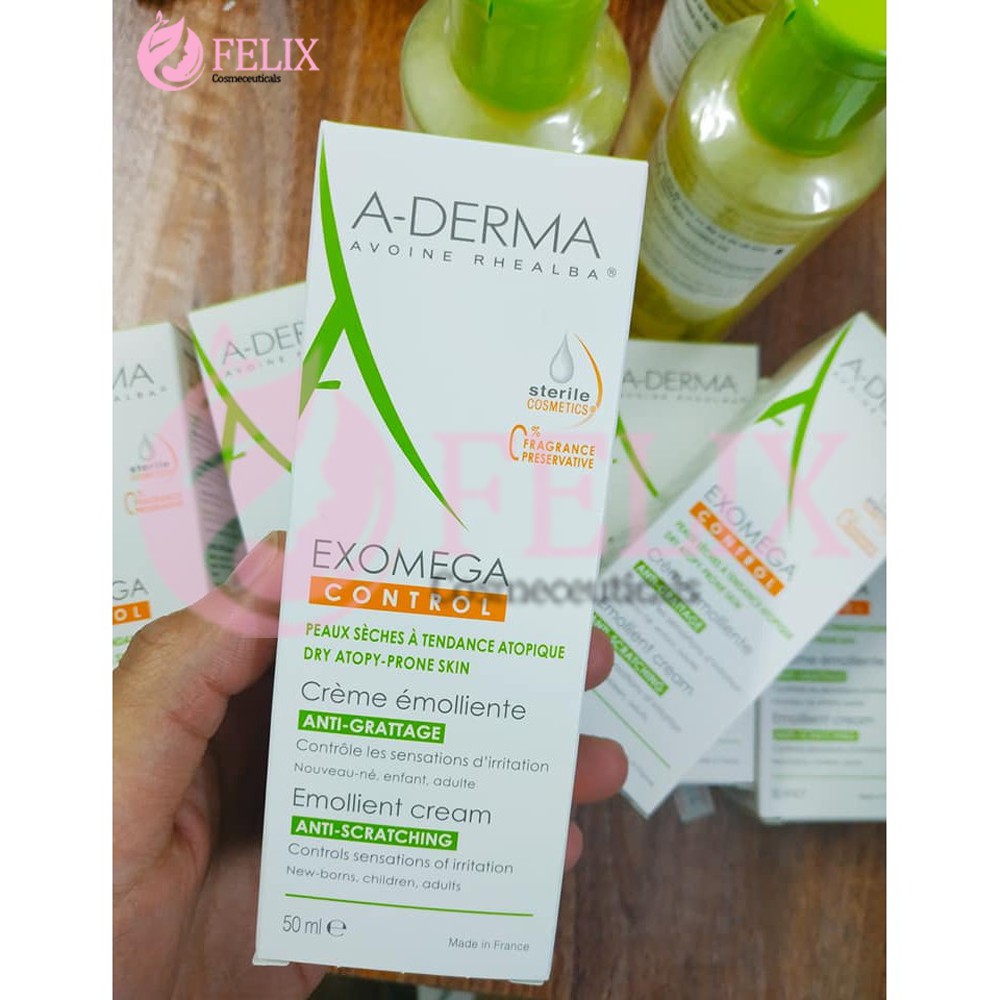 Kem dưỡng ẩm Aderma Exomega Control dành cho da khô