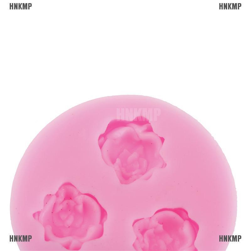HNKMP Khuôn Silicone tạo hình hoa hồng 3D trtrí bánh