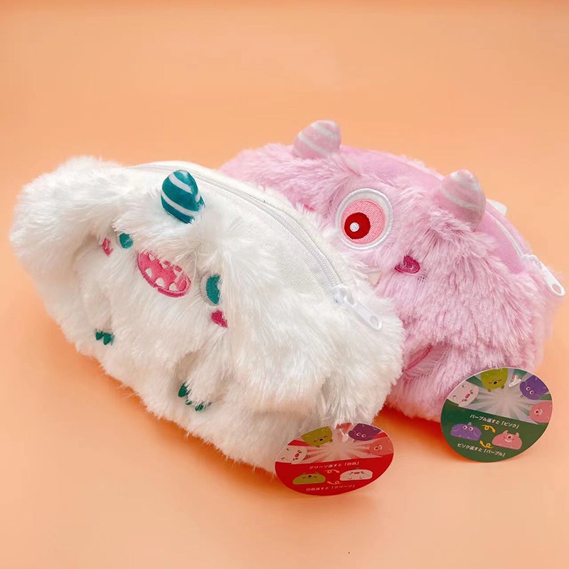 Túi Đựng Bút Hình Quái Vật Hoạt Hình Nhồi Bông Đáng Yêu Cho Bé